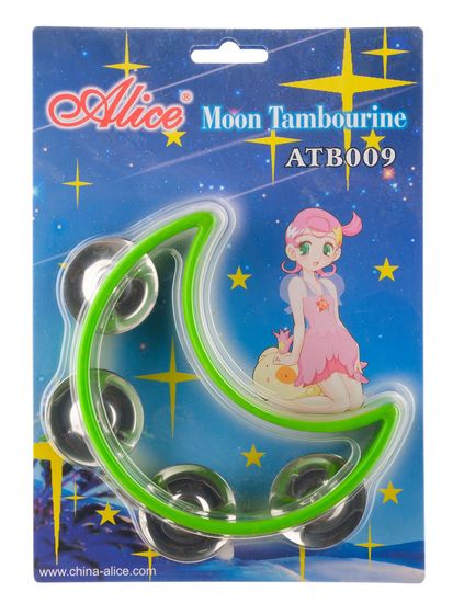 Тамбурин "Одинокий месяц", 4 пары бубенцов, Alice ATB009