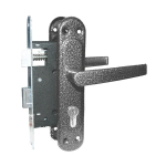 ЗАМОК МЕТАЛЛИСТ ВР.ЦИЛИНДР 3В-4 С ЗАЩЕЛКОЙ И РУЧКАМИ СЕРЕБРО