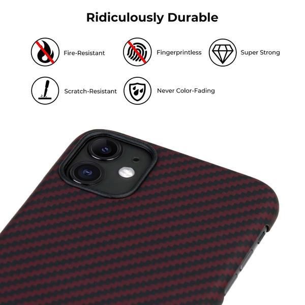 Чехол Pitaka MagEZ Case для Apple iPhone 11 (Black/Red Twill)