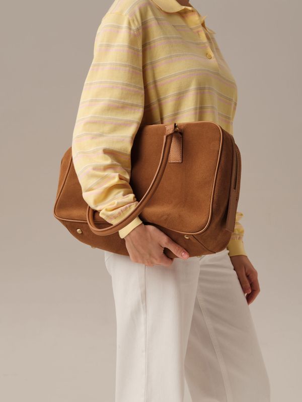 Замшевая сумка DBR Dominique 31389 светло-коричневый