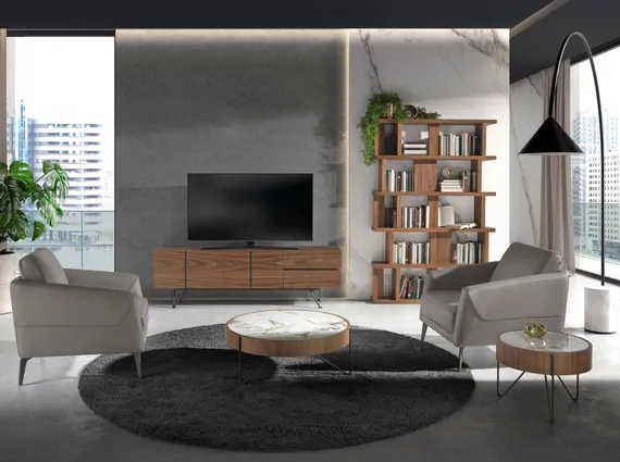 Кресло Angel Cerda 5134, темно-серая кожа