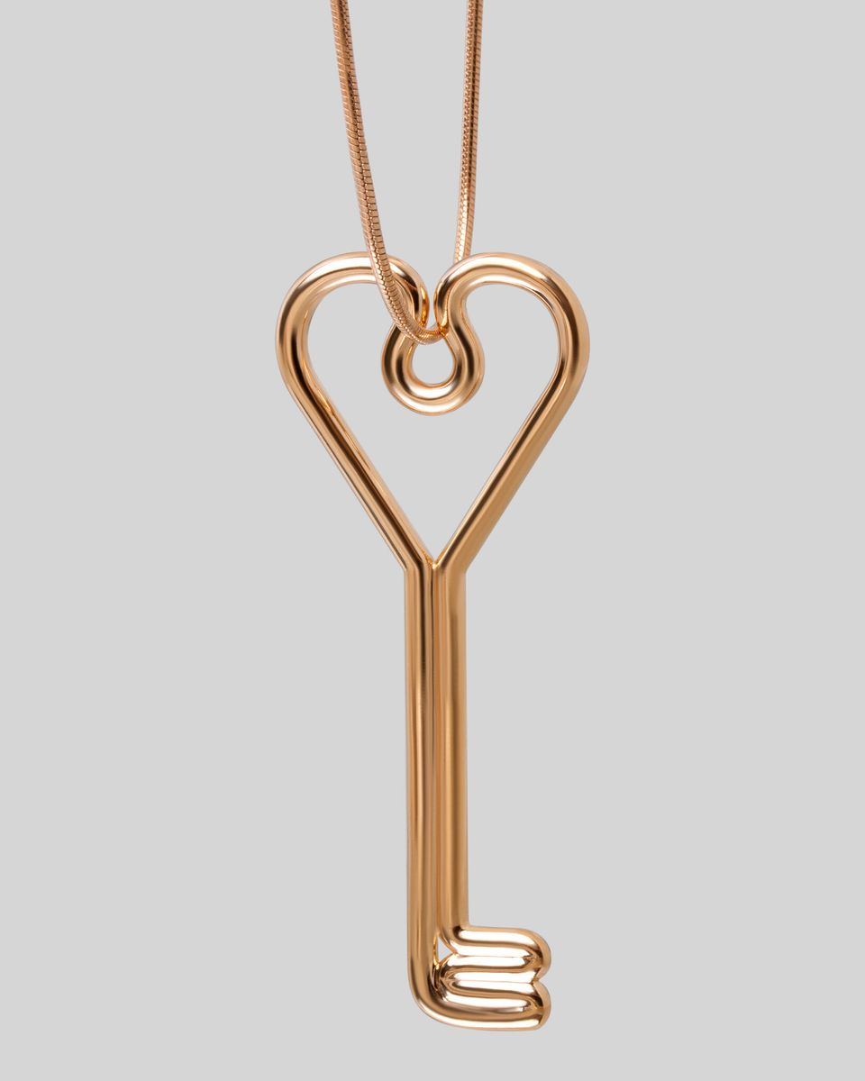Подвеска Neverending Heart Key Golden