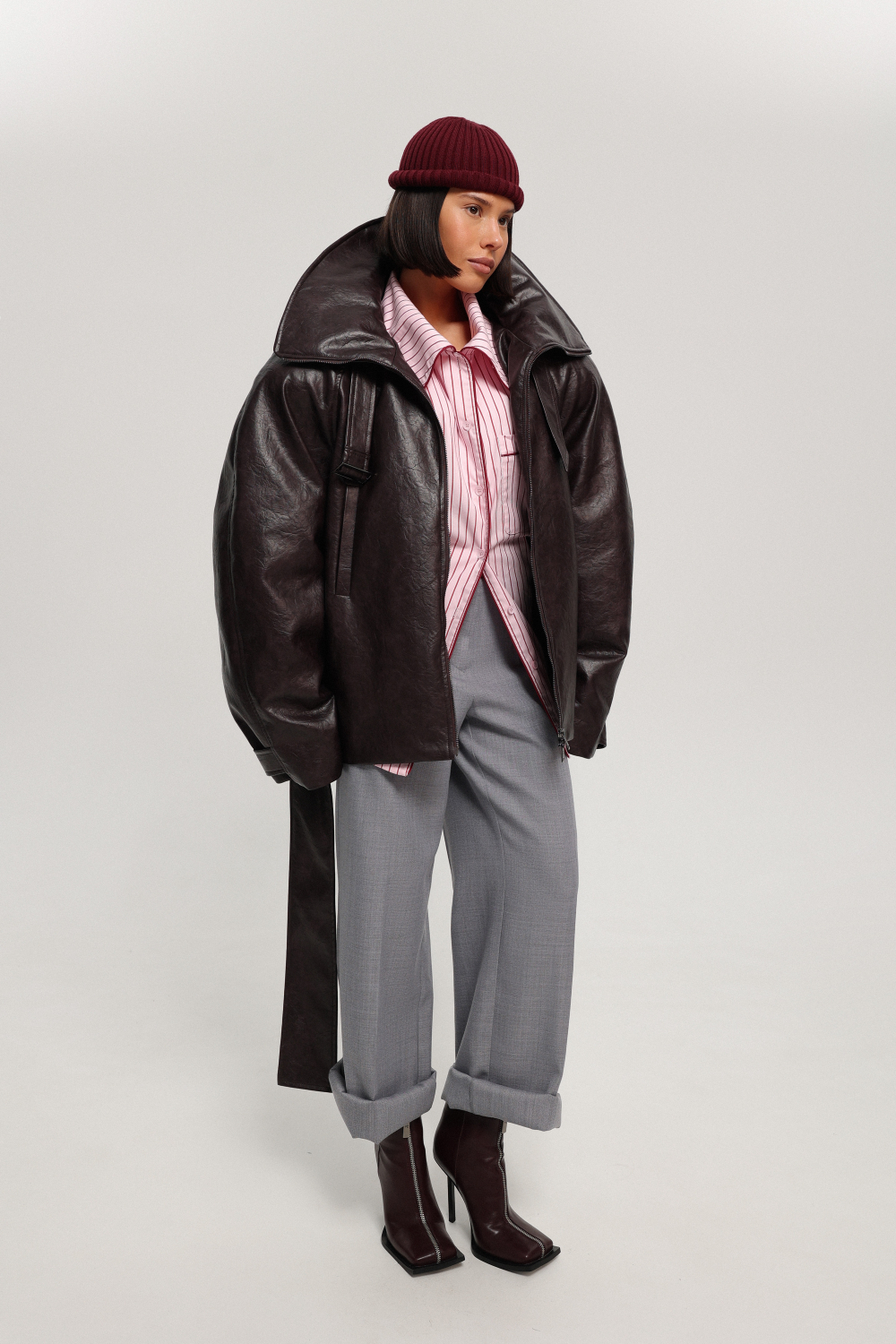 Рубашка в полоску с кантами