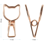 Зажимы для бумаг 33мм, MESHU "Cute Cats", 6шт., ассорти, бокс с европодвесом