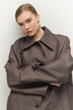 Тренч прямого кроя