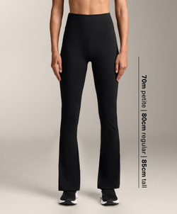 OYSHO Брюки-клеш с высокой посадкой Evermove, черный