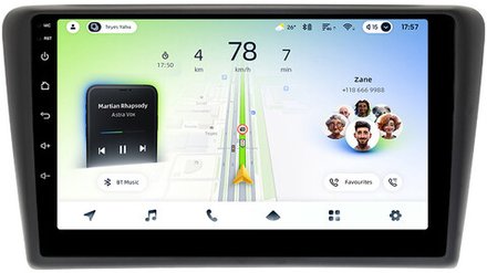 Магнитола для Skoda Rapid 1 2012-2020 (рамка тип 1) - Teyes CC4L монитор 9" IPS на Android 14, Snapdragon 662, CarPlay, 4G SIM-слот