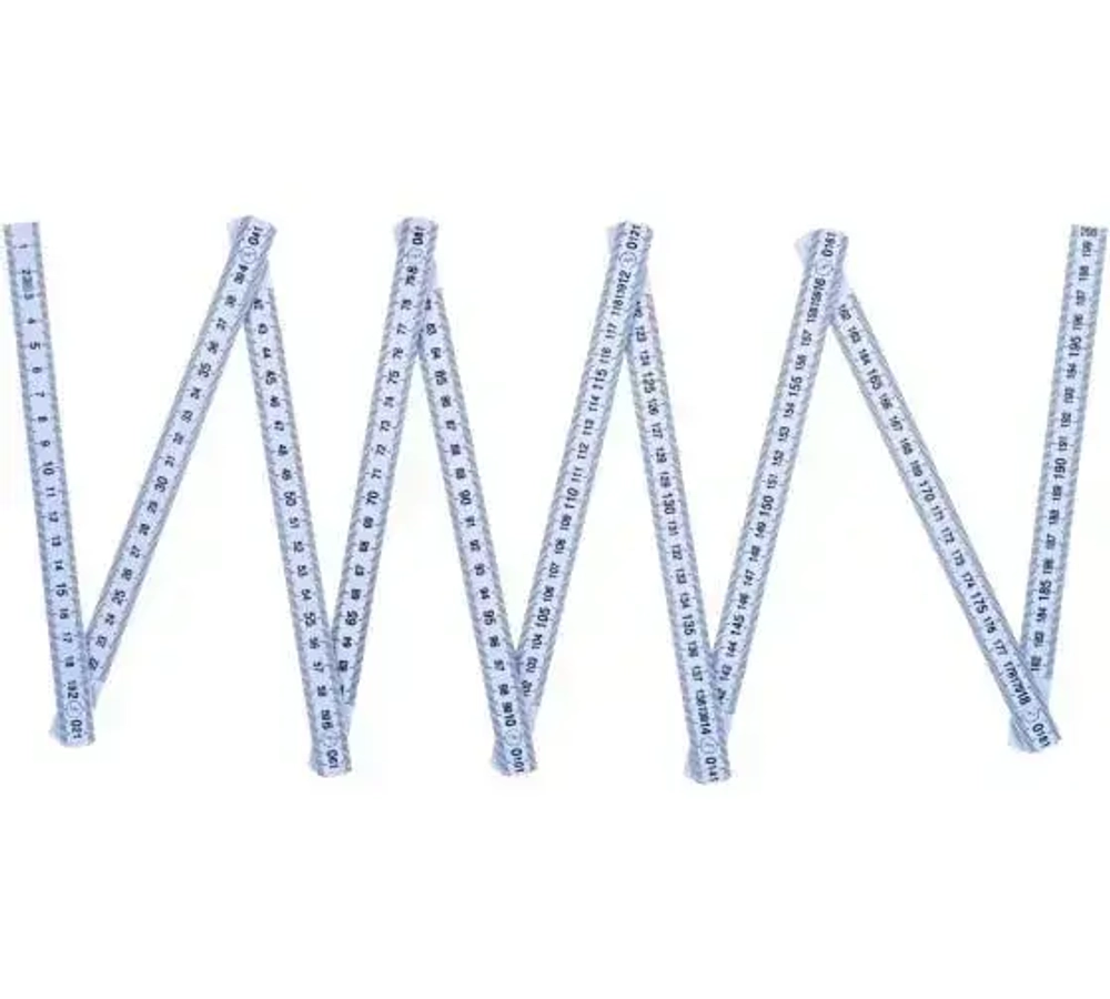 Линейка КОБАЛЬТ 2000 x 16 x 3,0 мм, складная, пластиковая, блистер