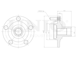 Ступица передняя (с ABS) UNIO HUB-20258