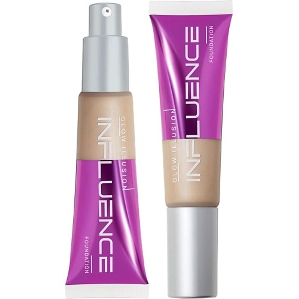 Тональная основа Influence Beauty Glow Illusion сияющая- 02 Бежевый