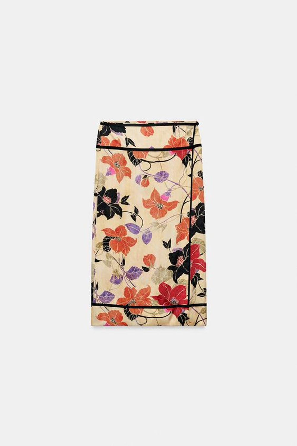 ZARA ЮБКА-ПАРЕО С ЦВЕТОЧНЫМ ПРИНТОМ — ZW COLLECTION, РАЗНОЦВЕТНЫЙ