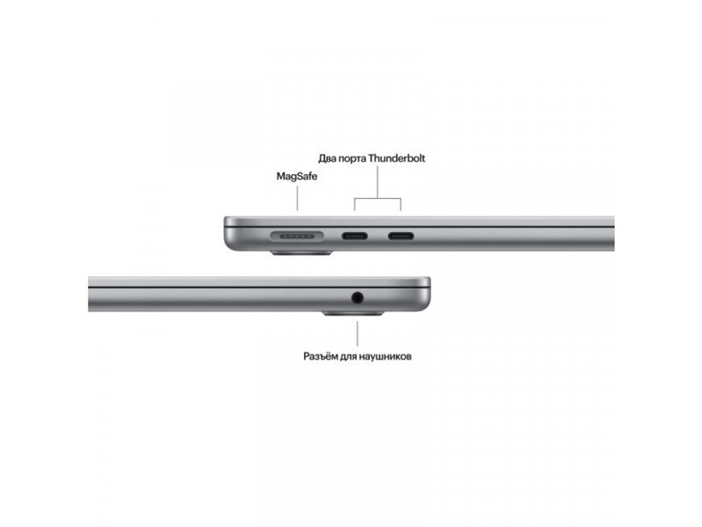 Ноутбук Apple MacBook Air 13 2024 M3 (13.6/2560x1664/24GB/512GB SSD/Apple graphics 10-core) Space Gray (MC8M4)