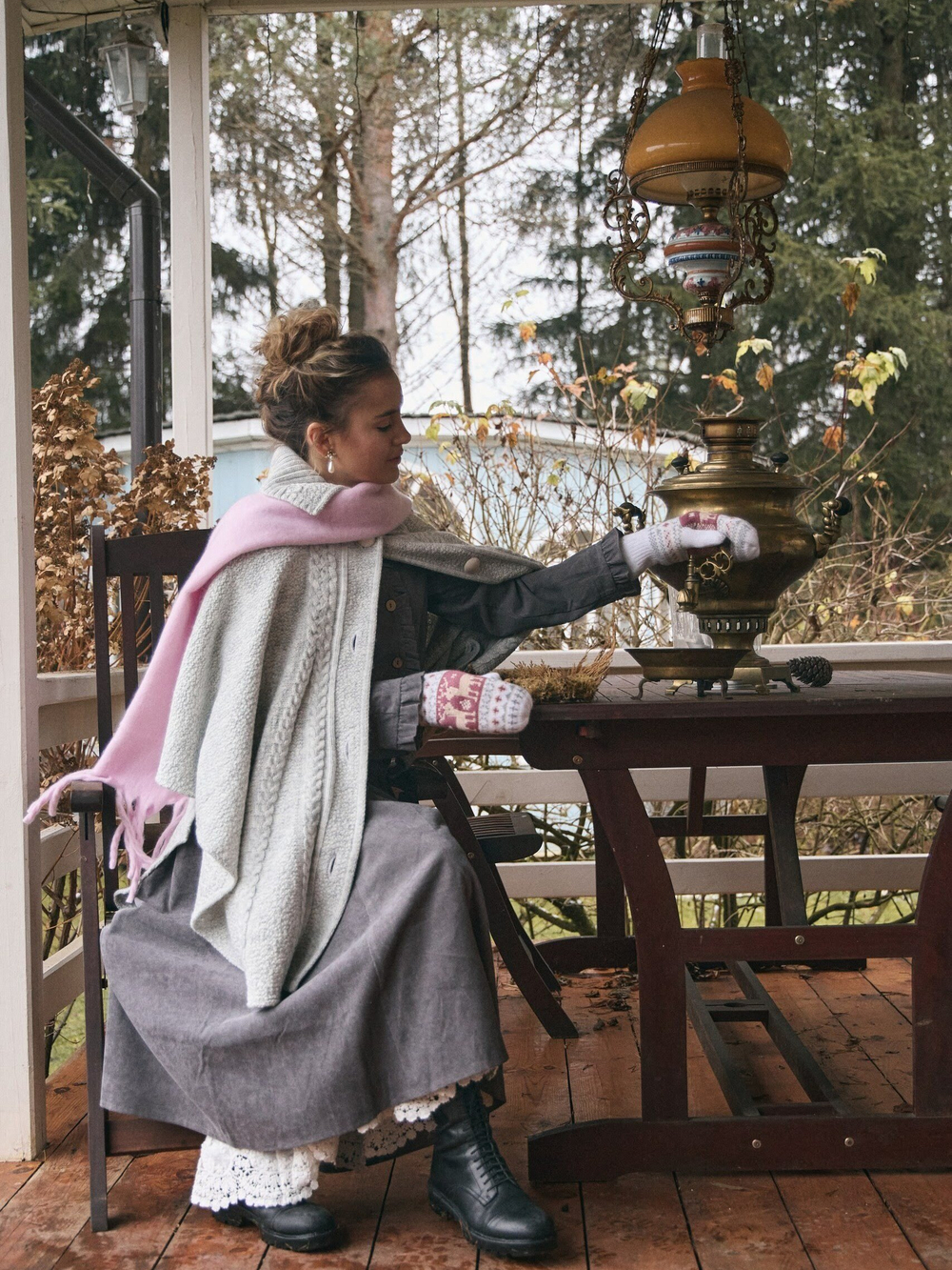 Юбка бохо вельветовая миди