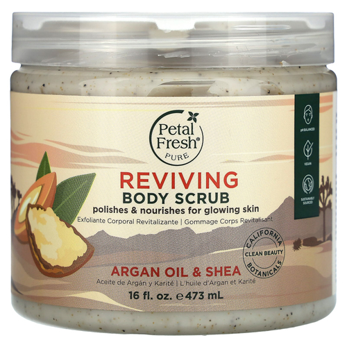 Petal Fresh, Pure, восстанавливающий скраб для тела, аргановое масло и ши, 473 мл (16 жидк. унций)