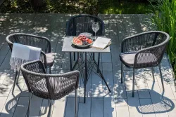 "Конте" интерьерный стол из HPL 70x70см, цвет "серый гранит"