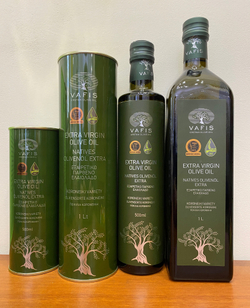 Оливковое масло нерафинированноеVAFIS Extra Virgin от NIKITAKIS в ж/б 0,5л, Греция