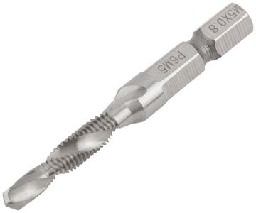 Сверло-Метчик комбинированное метрическое, быстрорежущая (HSS) сталь Р6М5,  М5х0,8 мм, 17/56 мм