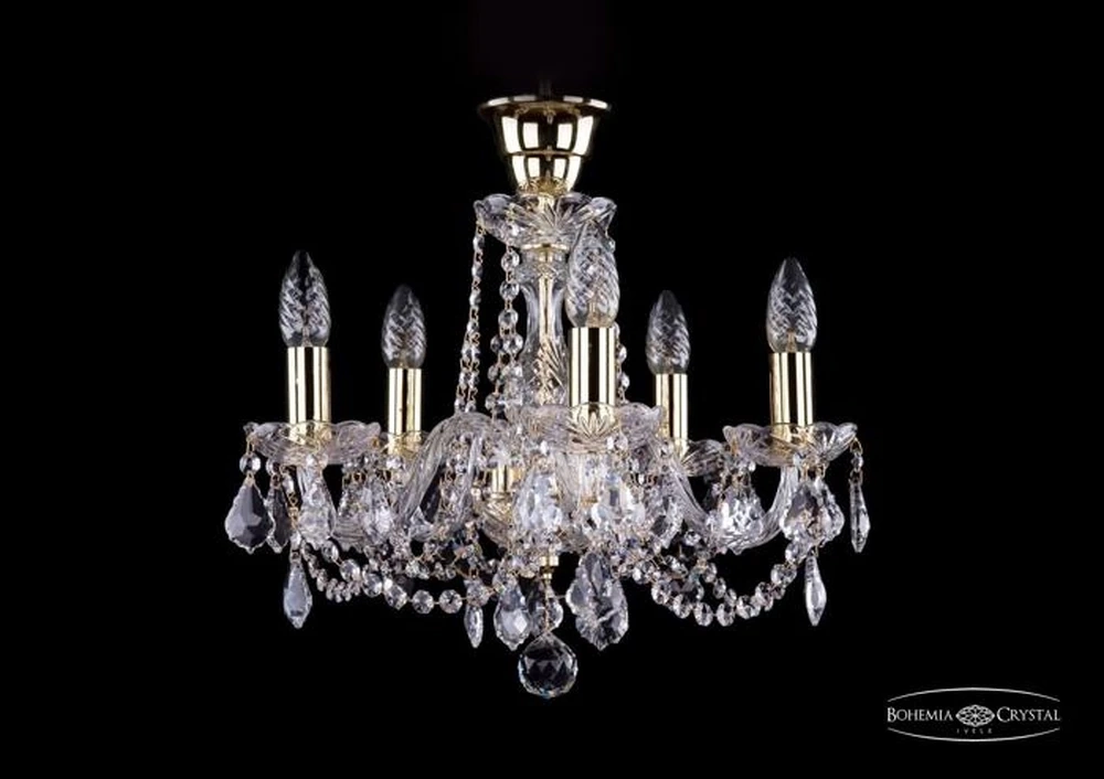 Подвесная люстра Bohemia Ivele 1402/5/141/G/Leafs/Tube