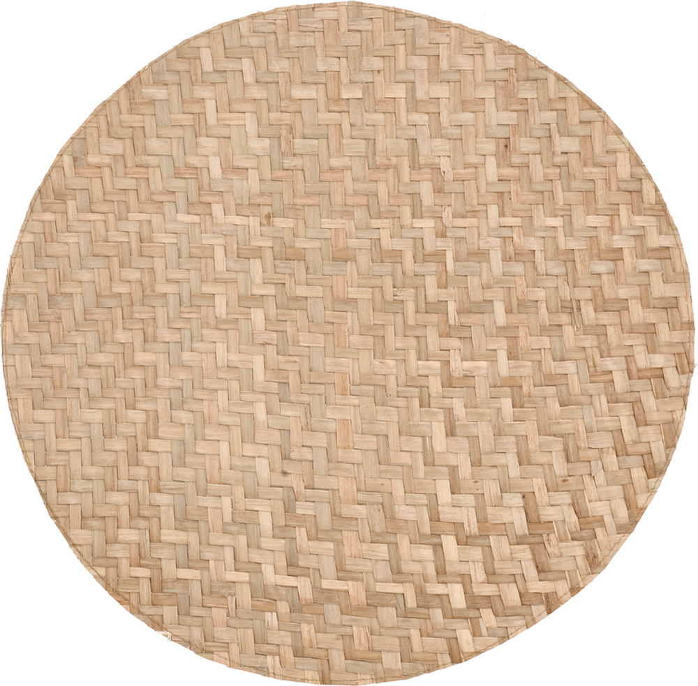Салфетка сервировочная под тарелку S dahl Herringbone, круглая, морские водоросли, 35 см
