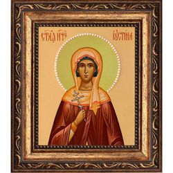 Иустина Антиохийская, Никомидийская (Дамасская) мученица. Икона на холсте.