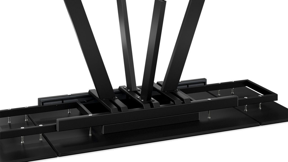 Стол кухонный обеденный раздвижной Черный муар/Керамика матовая белый мрамор 120(180)х80х77 см