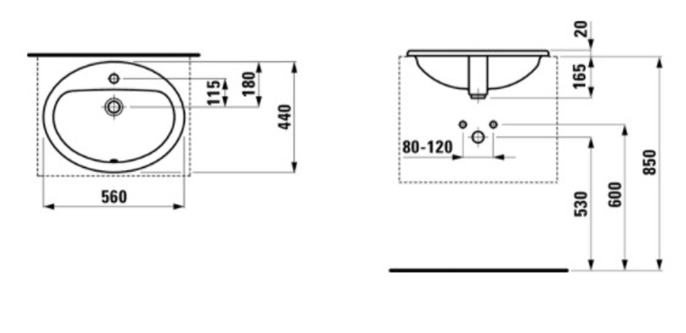 8139510001041 Раковина PRO-56 накладная, круглая. бел.