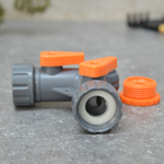 Тройник - распределитель для шлангов 3/4 (внутренняя резьба) с клапанами, NNATA139