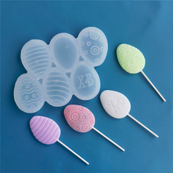 Силиконовая форма для леденцов «Пасхальные яйца 6 в 1»