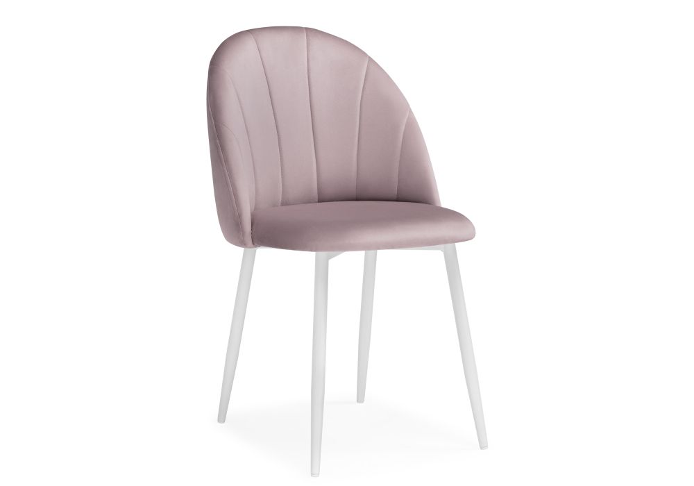 Стул на металлокаркасе Логан розовый / белый