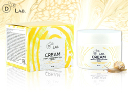 D2 LAB Cream Moist & Regeneration Snail увлажняющий регенерирующий крем с муцином улитки