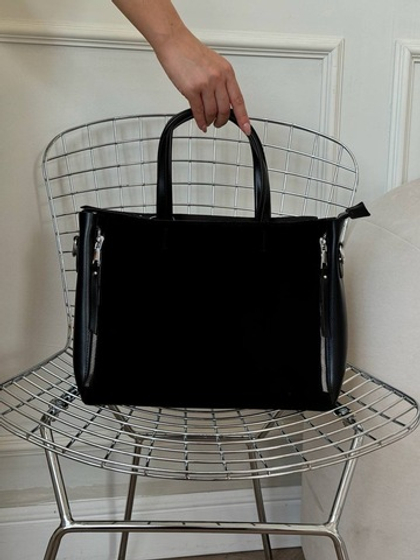 Сумка из натуральной замши и эко кожи