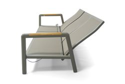 "Бари" диван 3-местный, каркас алюминий, цвет светло-серый