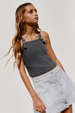 ZARA ДЖИНСОВАЯ ЮБКА С НЕОБРАБОТАННОЙ КРОМКОЙ, ЖЕМЧУЖНО-СЕРЫЙ