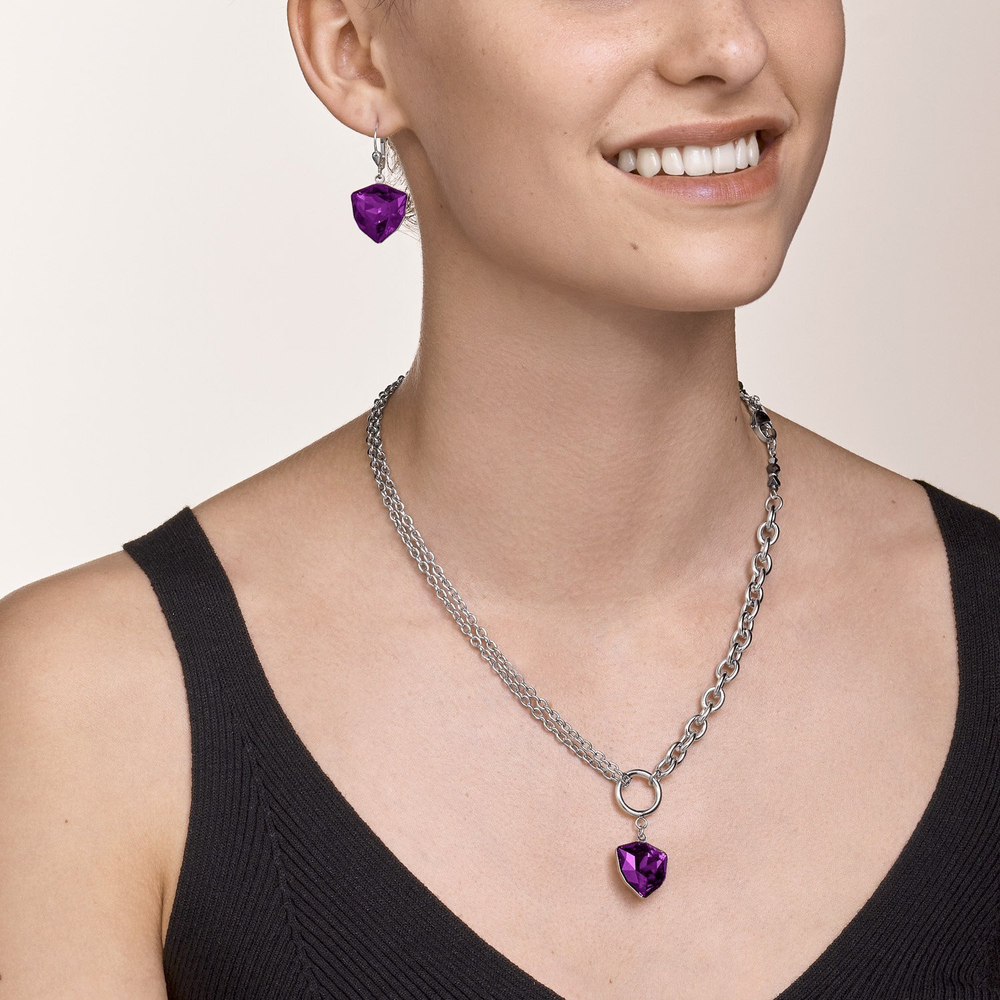 Колье Coeur de Lion Magic Crystal Amethyst 5054/10-0824 цвет фиолетовый