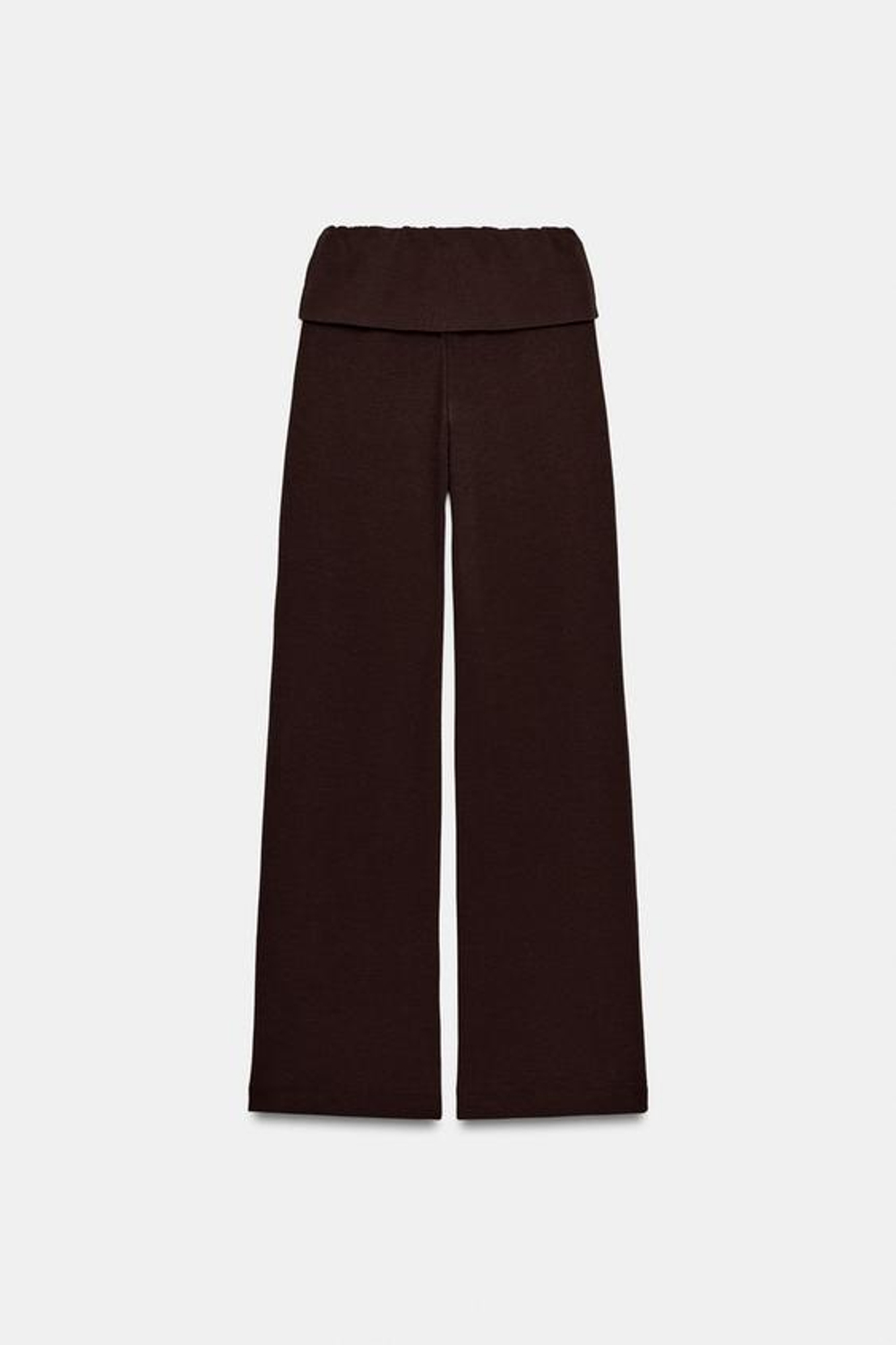 ZARA БРЮКИ ИЗ ТКАНИ ИНТЕРЛОК С ЭФФЕКТОМ ПОТЕРТОСТИ, КОРИЧНЕВЫЙ