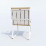 Обеденная группа Ideal Patio ТЕЛЛА  АЛЬБА  каркас белый, стол тик 180, ткань бежевая