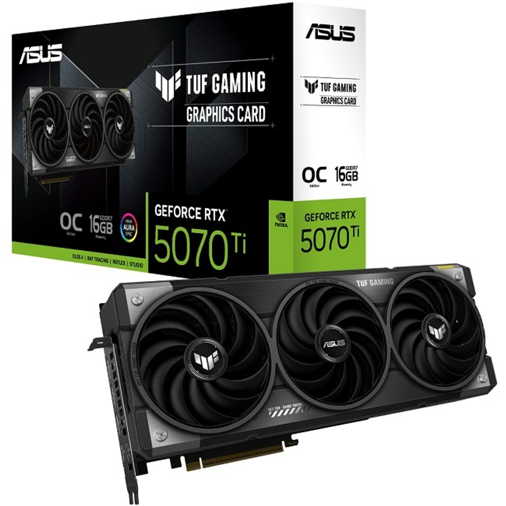 Видеокарта ASUS GeForce RTX 5070 Ti TUF GAMING OC 16GB (TUF-RTX5070TI-O16G-GAMING), (90YV0MD0-M0NA00)