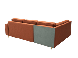 Диван-кровать угловой Шелдон / букле Лайк терракотовый 412