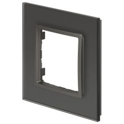 Рамка для розеток и выключателей ЭРА Elegance 14-5101-16 на 1 пост, стекло, титан