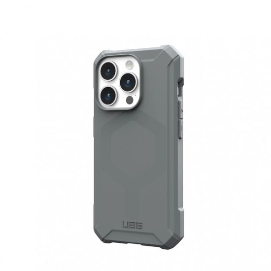 Чехол с поддержкой MAGSAFE UAG Essential Armor для iPhone 15 Pro MAX 6.7", цвет серебро (Silver)