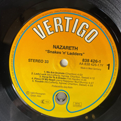 Винтажная виниловая пластинка LP Nazareth Snakes N Ladders (Германия 1989) (Со Стикером)