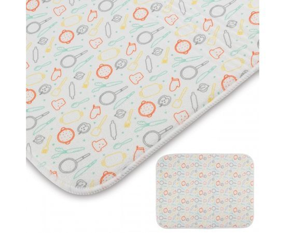 Коврик для сушки посуды Сушилка для кухни настольная Кухонные принадлежности 40 х 30 см Микрофибра MDM-Promo-M 5491