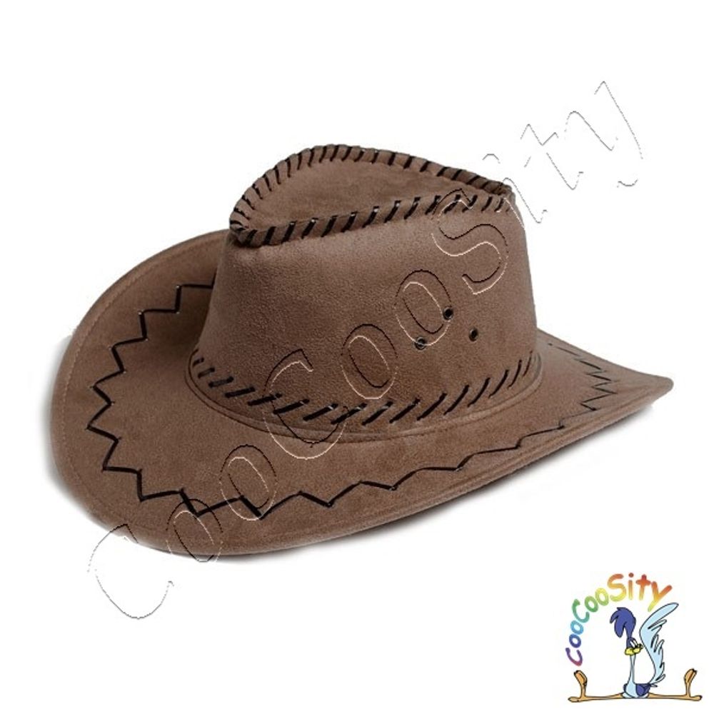 шляпа Ковбой какао, 33 × 38 × 14 см искусственная замша