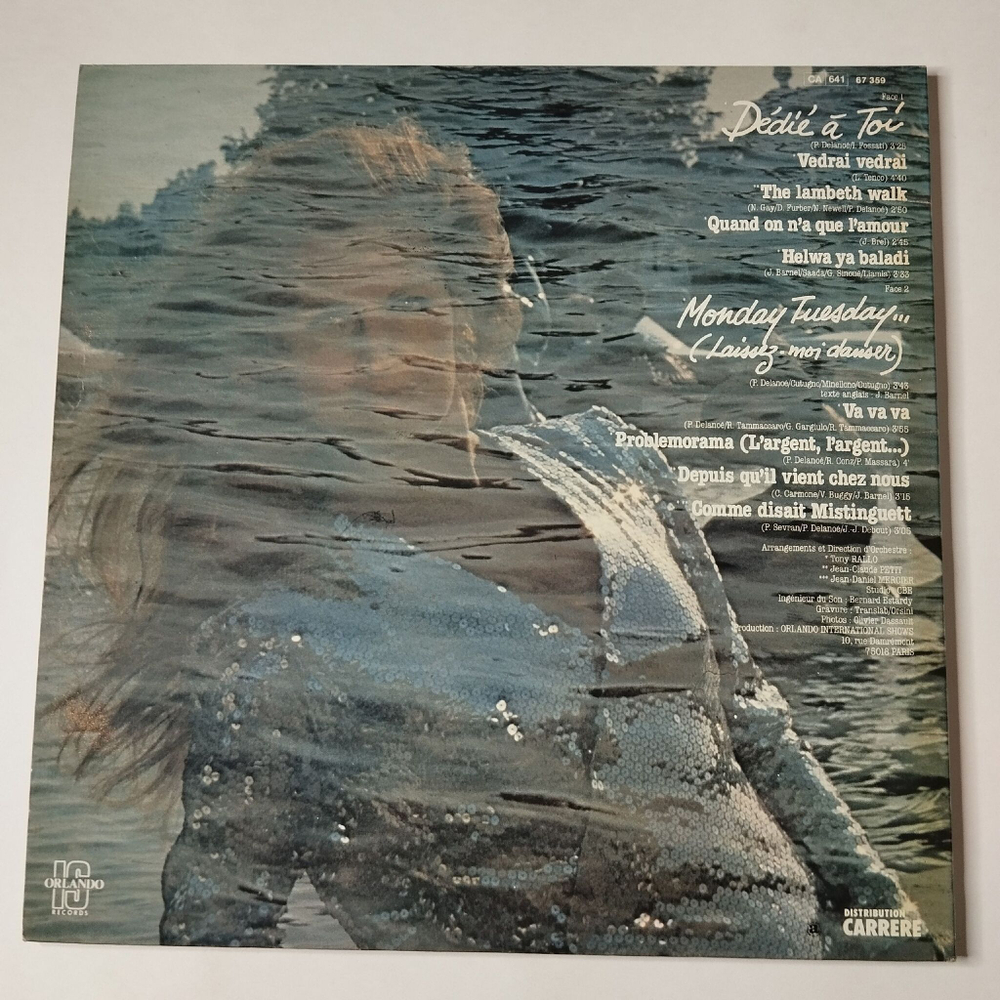 Винтажная виниловая пластинка LP Dalida Dedie A Toi, Monday Tuesday (France 1979) Helwa Ya Baladi