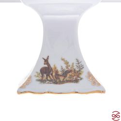 Блюдо квадратное на ножке Queen's Crown Охота красная 34*29см