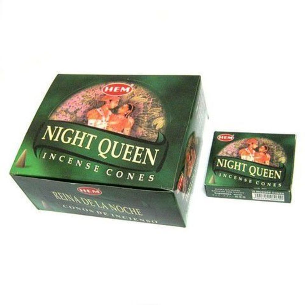 HEM Night Queen Благовоние-конус Королева Ночи, 10 шт