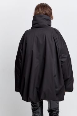 Куртка-баллон зимняя Айсель черного цвета