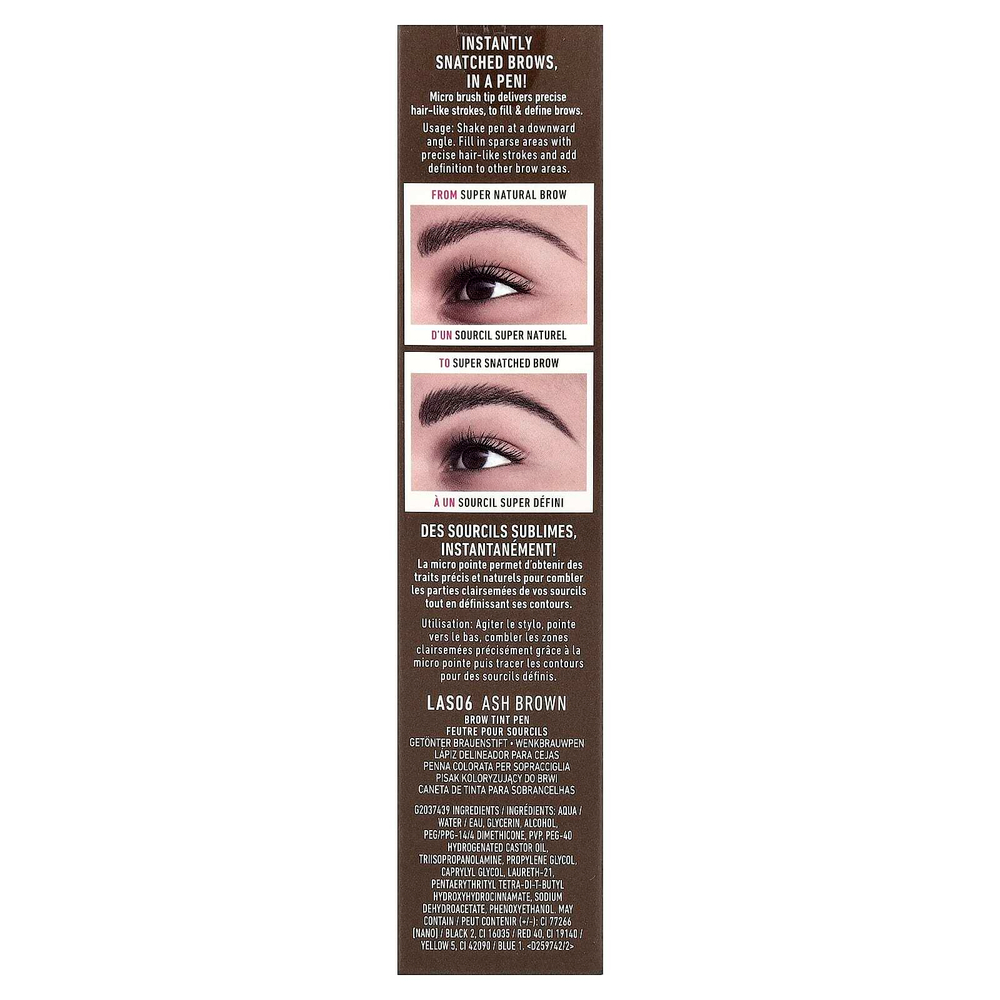 NYX Professional Makeup, Поднимите и бросьте! краска для бровей, оттенок 06 пепельно-коричневый, 1 мл (0,03 жидк. унции)