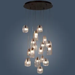 Подвесной светильник Jewel Ø60 см, прозрачный, медный