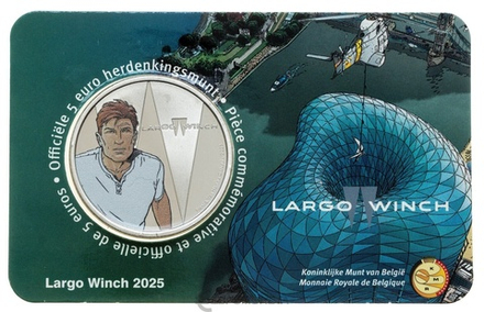 Бельгия 5 евро, 2025 Ларго Винч UNC